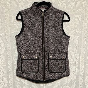 Catherine Malandrino Quilted Herringbone Vest